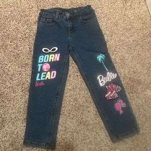 Girls Barbie ankle cropped denim jeans